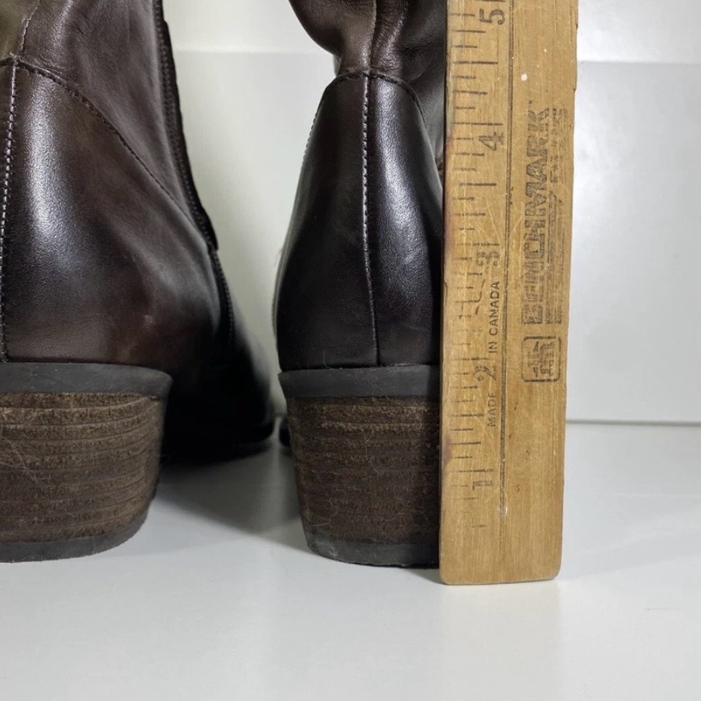 Vince Camuto Leather Knee High Boots 7.5 Brown Riding Buckle Fall Riding Style - Picture 8 of 11